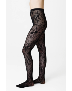 Rosa Lace Tights Black