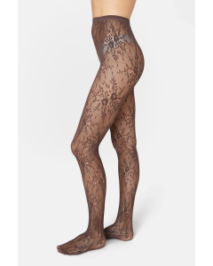 Rosa Lace Tights Brown