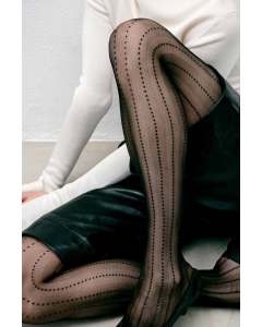 Viveca Stripe Tights Black