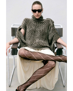 Kitty Argyle Tights Espresso