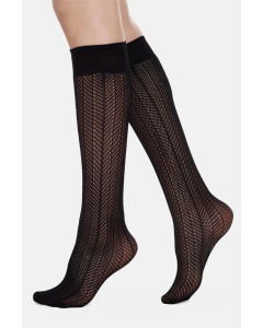 Astrid Net Knee-Highs Black