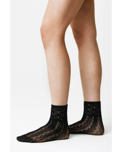 Erica Crochet Socks Black
