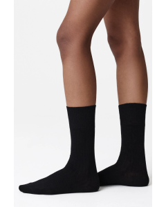 Edna Cotton Socks Black 2-pack