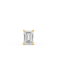 Emerald Diamond Earstud Gold