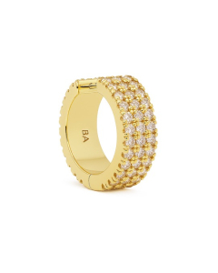 Flat Diamond oorbel goud