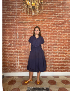 Skirt Popeline Aubergine