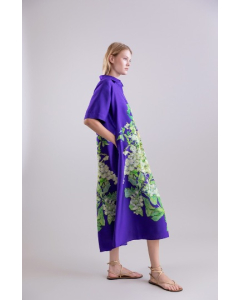 Dress with Flowers Cobalt