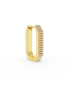 Octa Max Short Diamond Earring Gold