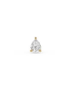 Pear Diamond Earstud Gold
