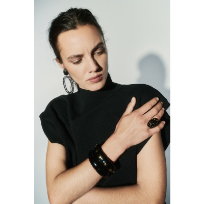 Oorbellen Slate zwart