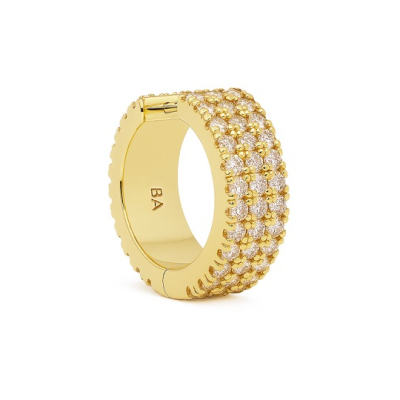 Flat Diamond oorbel goud