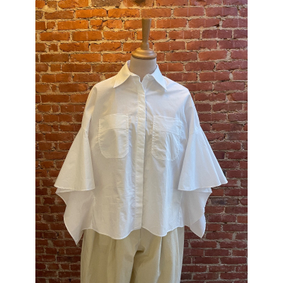 Blouse popeline wit