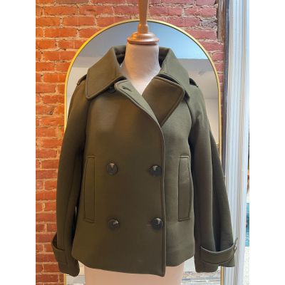 Korte trench neoprene kaki