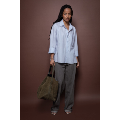 Hand bag Jhola M Suede kaki