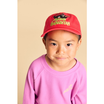 Mangostan logo t-shirt roze