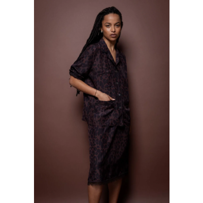 Silk shirt Miu Leopard