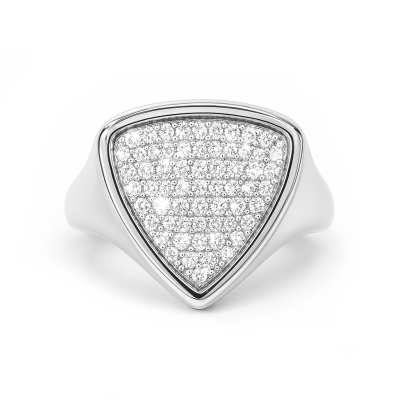 Triangle ring zilver