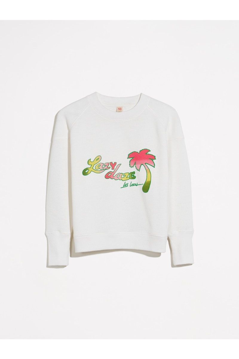 shop nu sweater fadem white van bellerose bij ik koop Belgisch conceptstore 'les belges', ruimste aanbod van Belgische kindermode