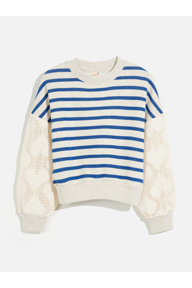 shop nu sweater fez stripe a-t1465s van bellerose bij ik koop Belgisch conceptstore 'les belges', ruimste aanbod van Belgische kindermode