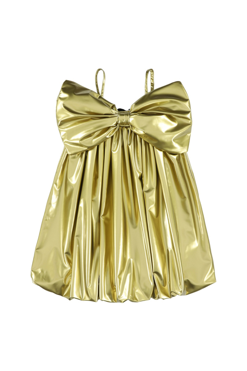 shop nu jurk dress 4030 glossy light Gold van caroline bosmans bij ik koop Belgisch conceptstore 'les belges', ruimste aanbod van Belgische kindermode