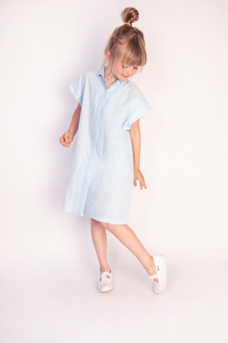 shop nu jurk pandora monte blauw van morley bij ik koop Belgisch conceptstore 'les belges', ruimste aanbod van Belgische kindermode