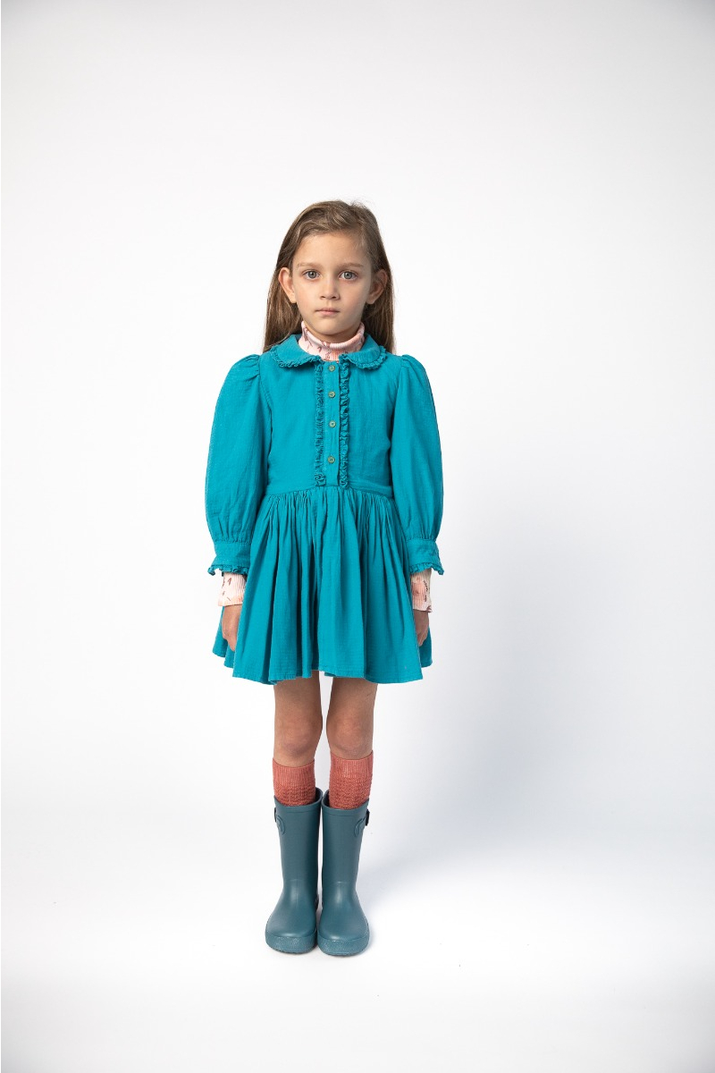 shop nu jurk riocura turquoise van morley bij ik koop Belgisch conceptstore 'les belges', ruimste aanbod van Belgische kindermode