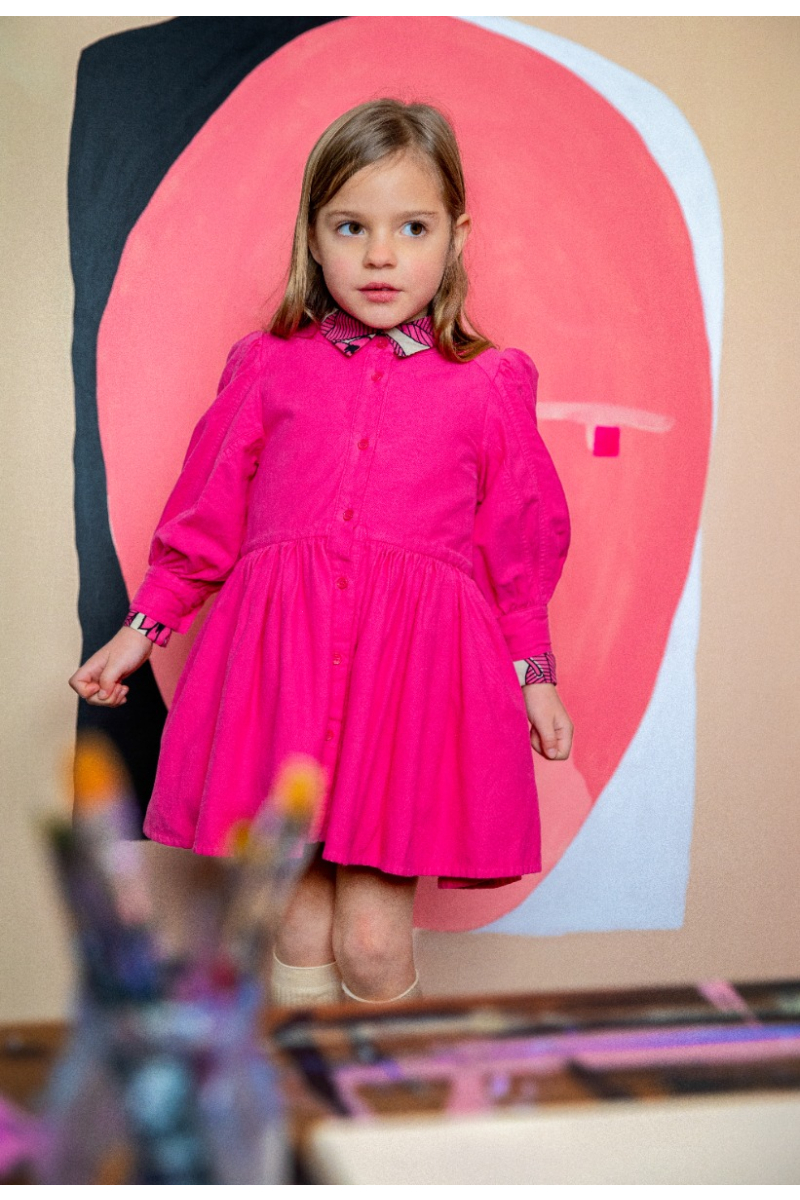 shop nu jurk ruth evan knockout pink van morley bij ik koop Belgisch conceptstore 'les belges', ruimste aanbod van Belgische kindermode