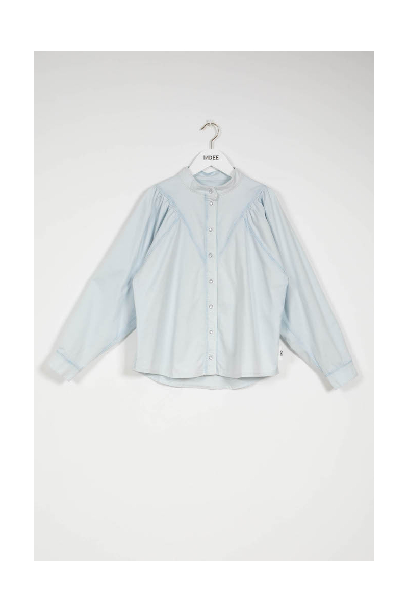 shop nu t-shirt lovella blauw van indee bij ik koop Belgisch conceptstore 'les belges', ruimste aanbod van Belgische damesmode en kindermode