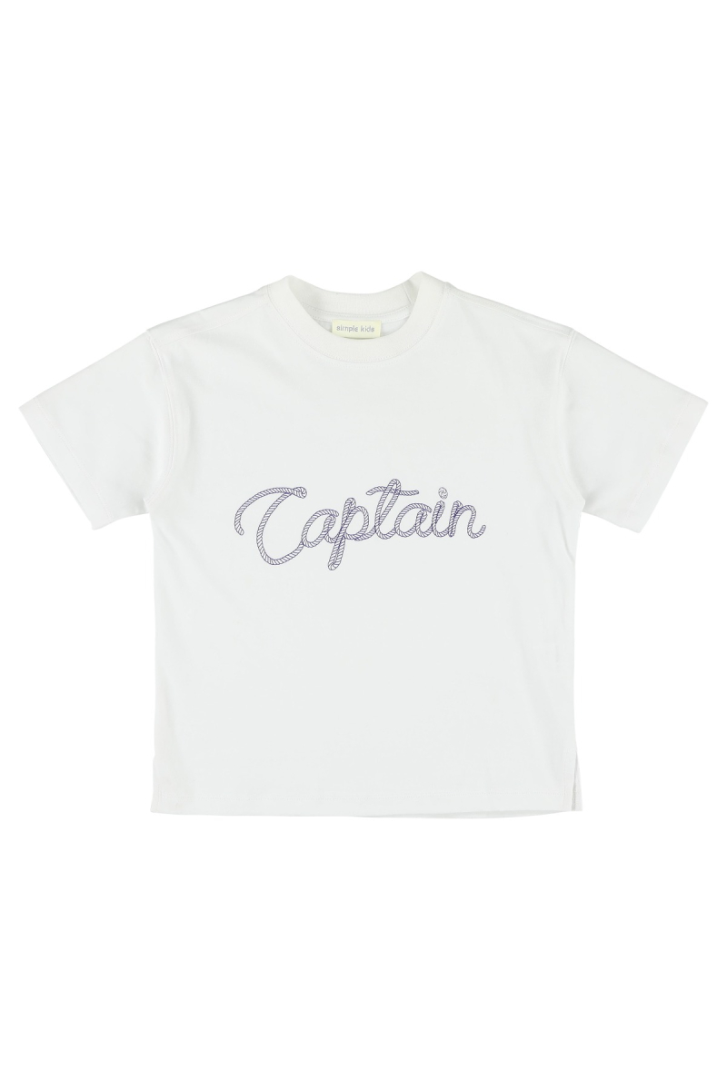 shop nu t-shirt captain white van simple kids bij ik koop Belgisch conceptstore 'les belges', ruimste aanbod van Belgische kindermode