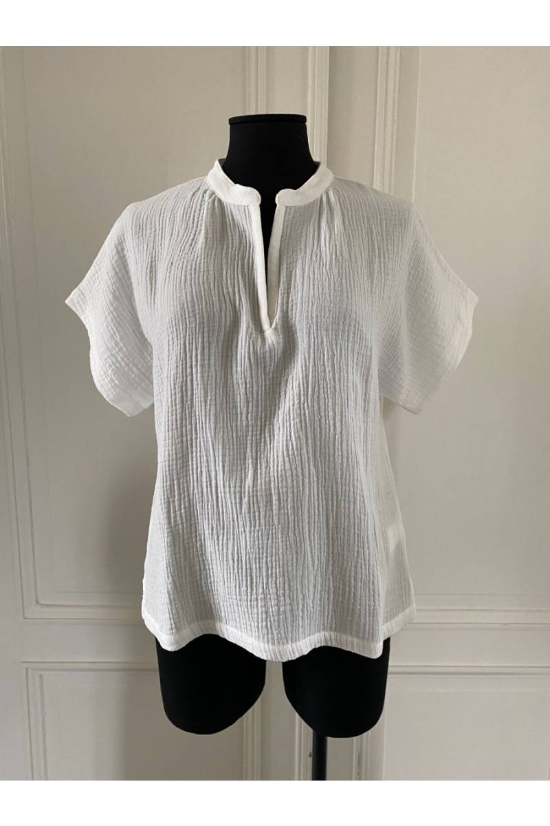 shop nu blouse bamira white van nathalie vleeschouwer bij ik koop Belgisch conceptstore 'les belges', ruimste aanbod van Belgische damesmode en kindermode