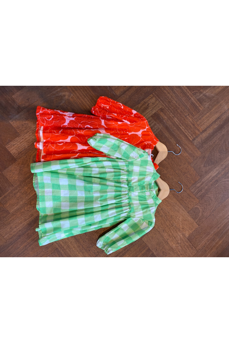 shop nu jurk piper vichy groen van morley bij ik koop Belgisch conceptstore 'les belges', ruimste aanbod van Belgische kindermode