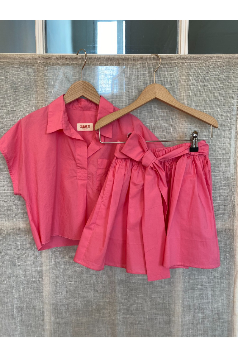 shop nu blouse fiesta pink van maan bij ik koop Belgisch conceptstore 'les belges', ruimste aanbod van Belgische kindermode