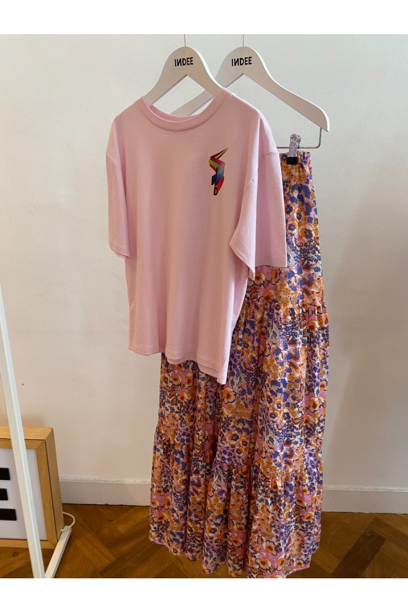 shop nu t-shirt provence pink van indee bij ik koop Belgisch conceptstore 'les belges', ruimste aanbod van Belgische damesmode en kindermode