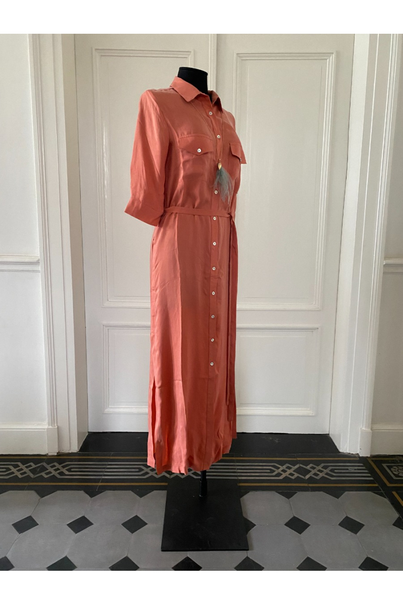 shop nu jurk brigitte oranje van rae bij ik koop Belgisch conceptstore 'les belges', ruimste aanbod van Belgische damesmode en kindermode