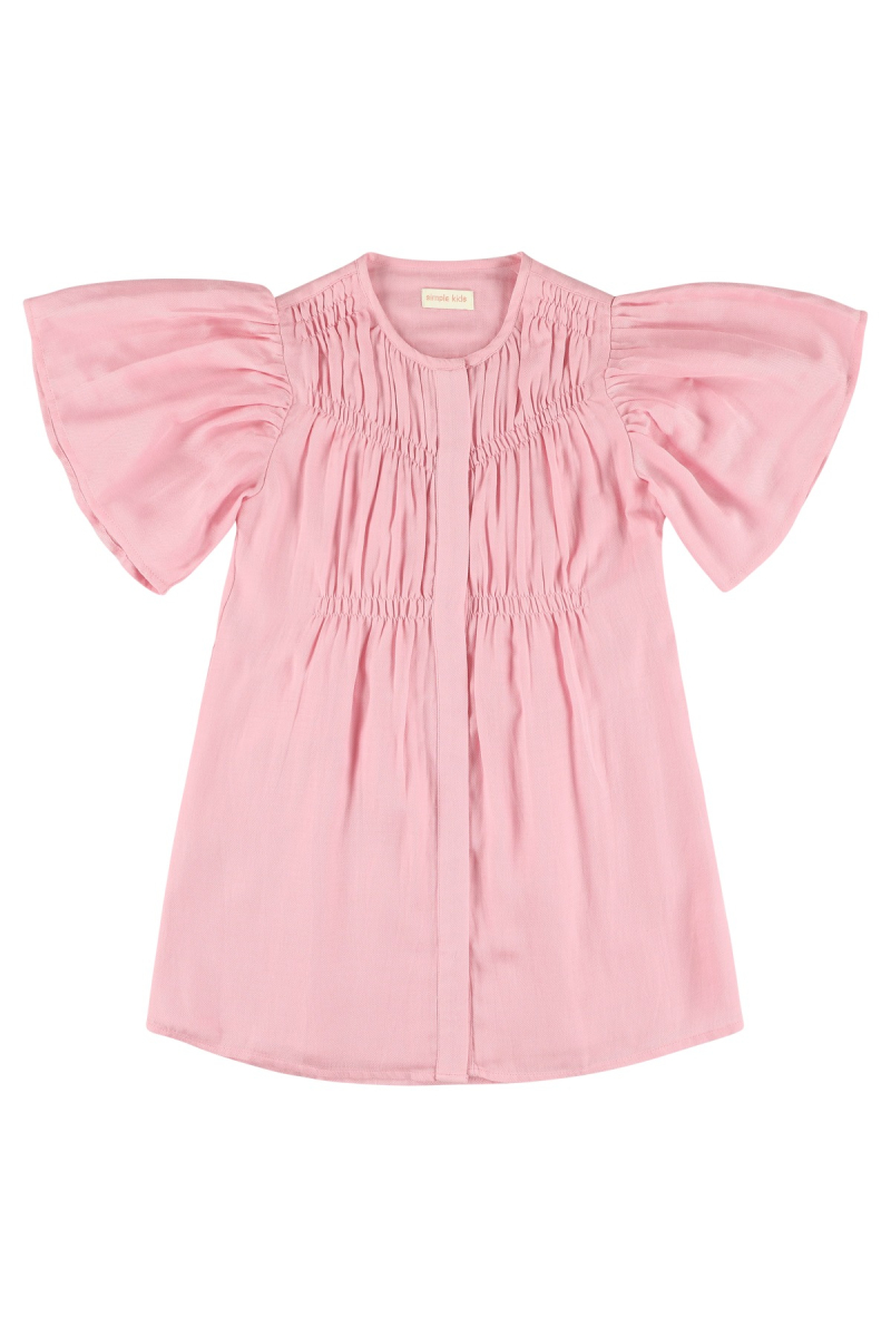 shop nu jurk jam dobby pink van simple kids bij ik koop Belgisch conceptstore 'les belges', ruimste aanbod van Belgische kindermode
