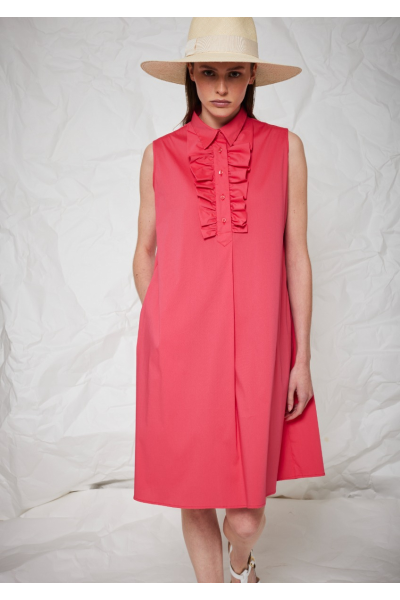 shop nu jurk indigo soft red van scapa bij ik koop Belgisch conceptstore 'les belges', ruimste aanbod van Belgische damesmode
