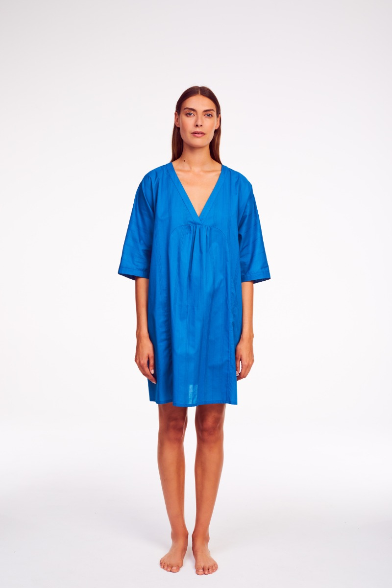shop nu jurk madie hyper blue pluto bij ik koop Belgisch conceptstore 'les belges', ruimste aanbod van beste Belgische onwerpers