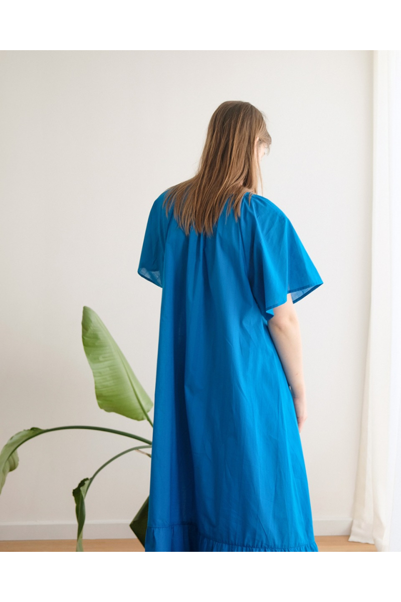 shop nu jurk maite hyper blue pluto bij ik koop Belgisch conceptstore 'les belges', ruimste aanbod van beste Belgische ontwerpers