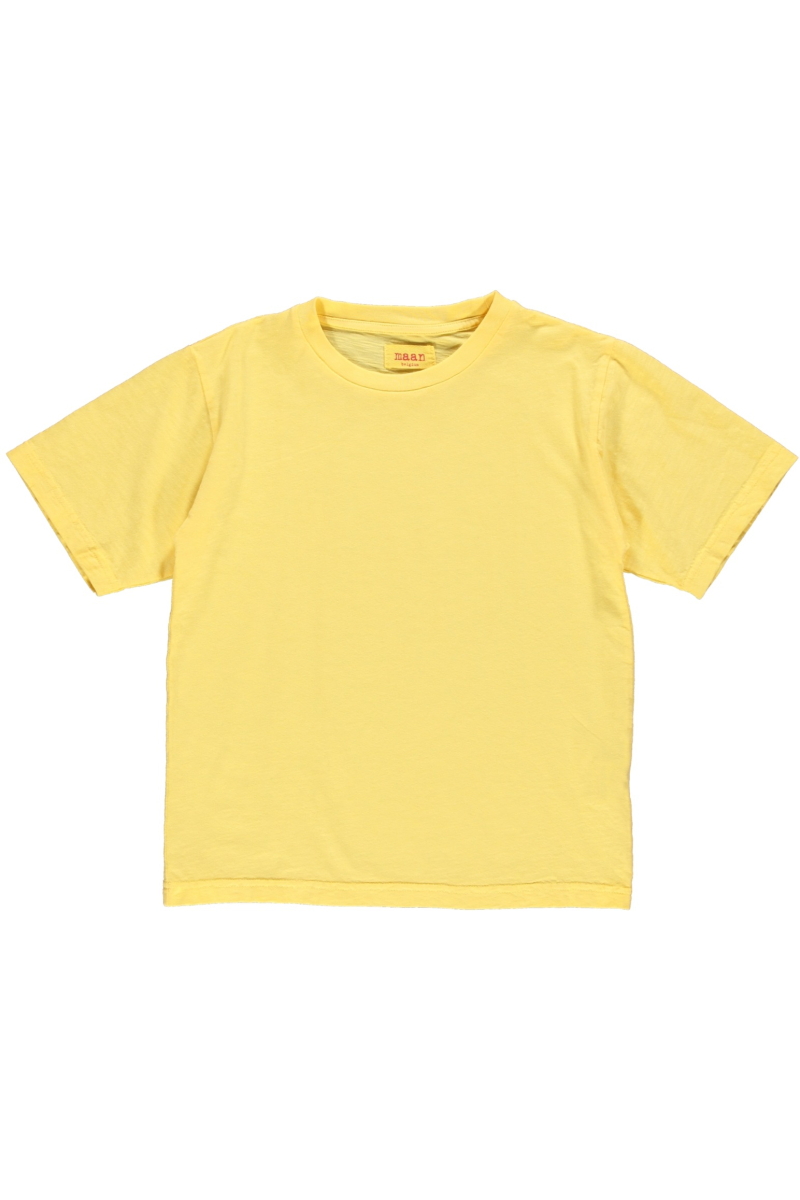 shop nu t-shirt martin yellow van maan bij ik koop Belgisch conceptstore 'les belges', ruimste aanbod van Belgische kindermode
