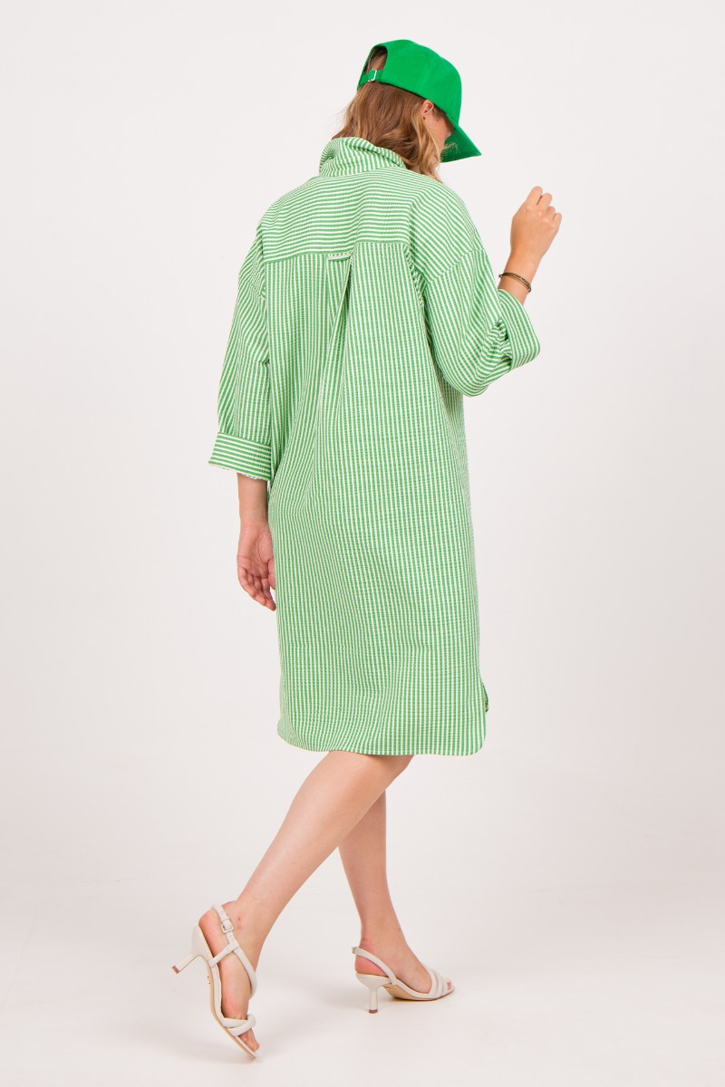 shop nu jurk belicia big green van nathalie vleeschouwer bij ik koop Belgisch conceptstore 'les belges', ruimste aanbod van Belgische damesmode en kindermode