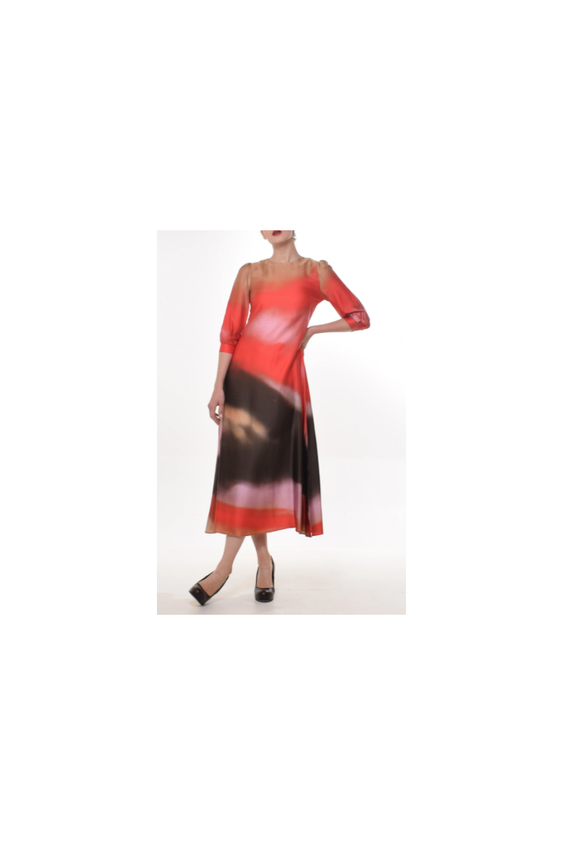 shop nu jurk solid rood van just in case bij ik koop Belgisch conceptstore 'les belges', ruimste aanbod van Belgische damesmode en kindermode