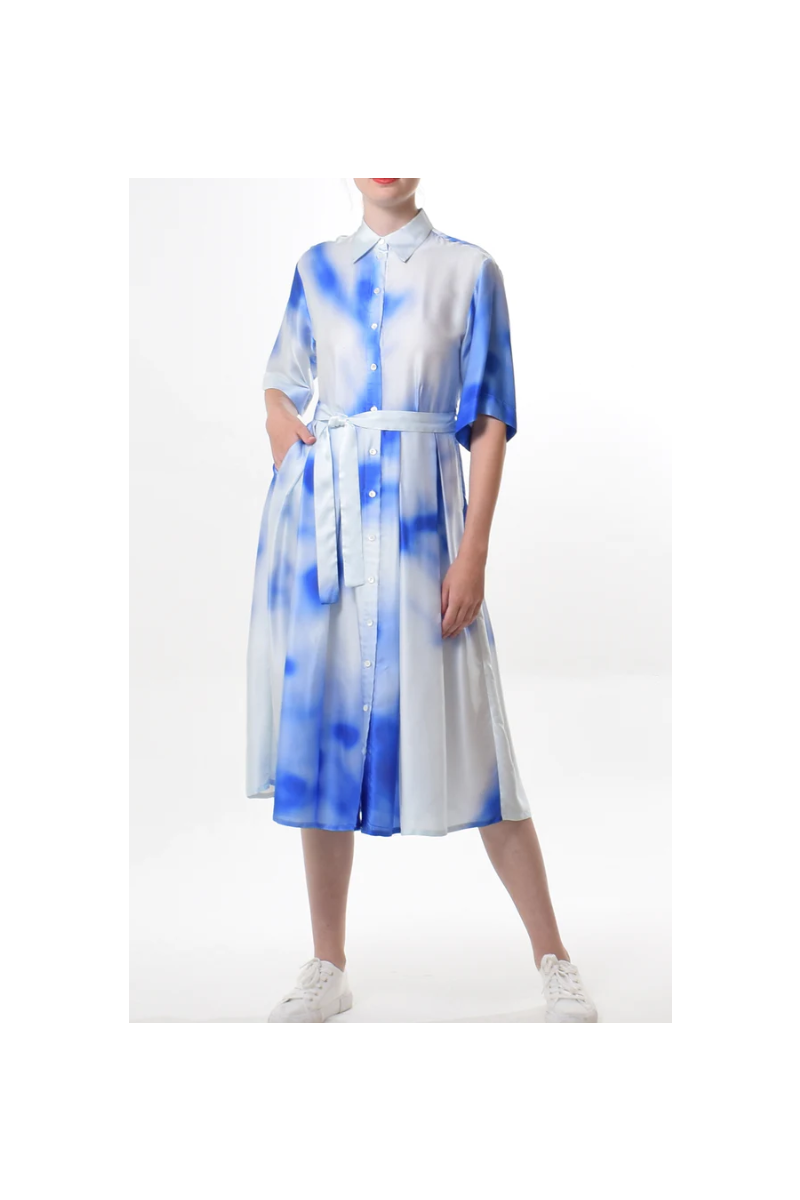 shop nu jurk miss bleu van just in case bij ik koop Belgisch conceptstore 'les belges', ruimste aanbod van Belgische damesmode en kindermode