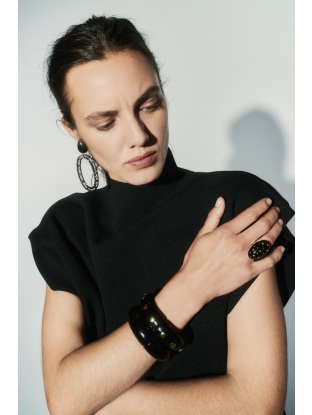 Boucles d'oreilles Slate noires