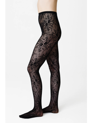 Rosa Lace Tights Black