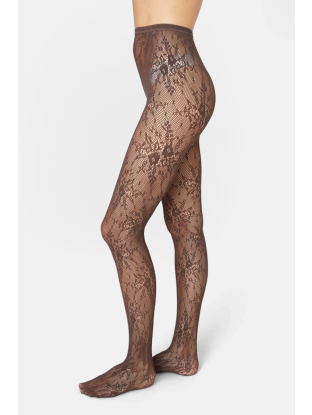 Rosa Lace Tights Brown