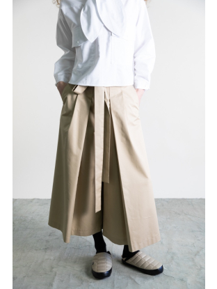 Jupe-culotte longue beige