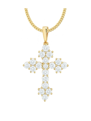 Ava Cross Necklace Gold