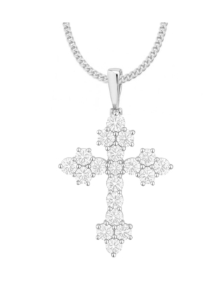 Ava Cross Necklace Silver