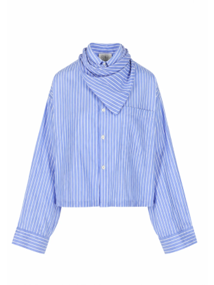Nikki Blouse Light Blue Stripe