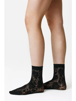 Lily Lace Socks Black
